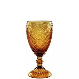 Amber Carousel Goblet 11 Oz Glass