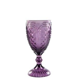 Amethyst Carousel Goblet 11 Oz Glass