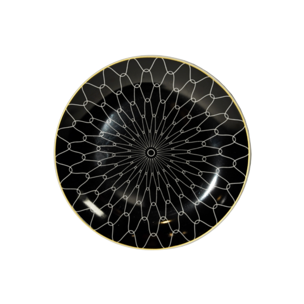 Black Pattern Salad Plate rental – Illusions Rentals
