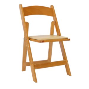 Natural Wood Folding Chair rental – Illusions Rentals