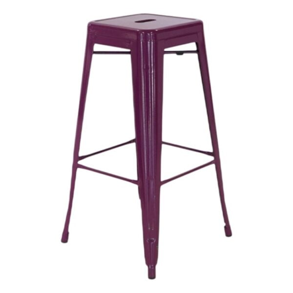 Purple Metal Barstool