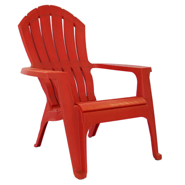 Red Adirondack Chair Resin - Image 2
