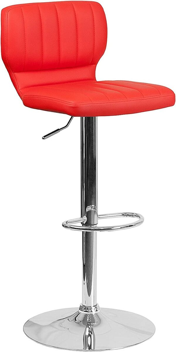 Red & Chrome Barstool - Image 2