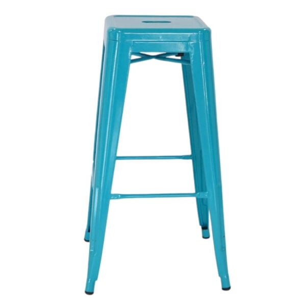 Teal Metal Barstool