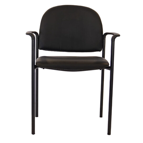 Black Vinyl Reception Chair