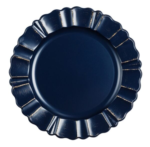 Navy Gold Acrylic Charger