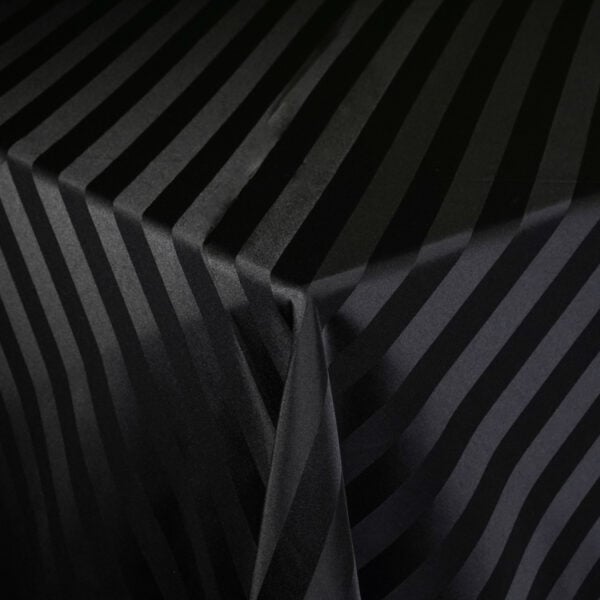 Black Imperial Stripe Tablecloth - 2901