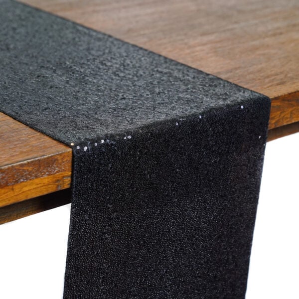 Black Sequin Table Runner