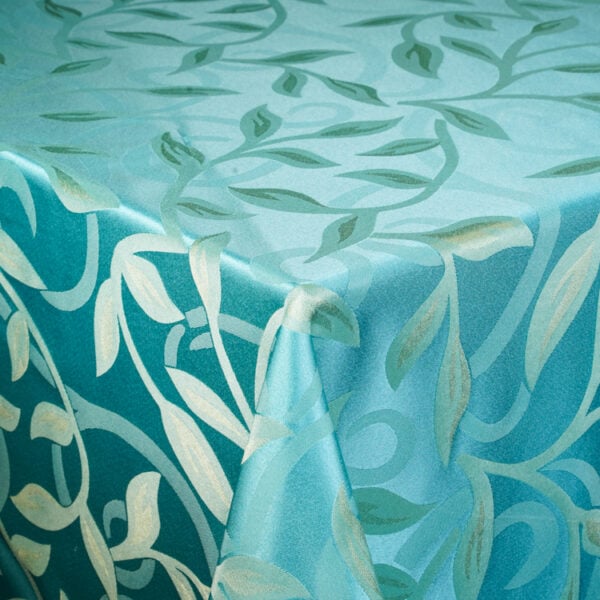 Blue Green Casablanca Leaf - Tablecloth