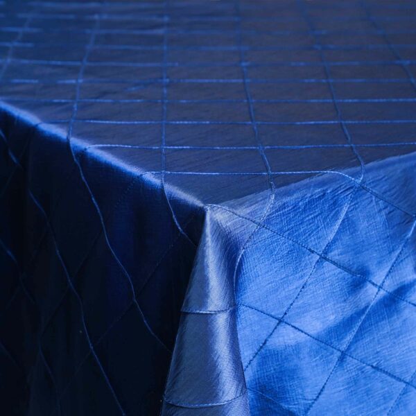 Navy Pintuck Tablecloth