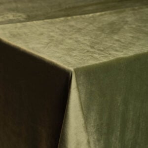 Olive Velvet Tablecloth