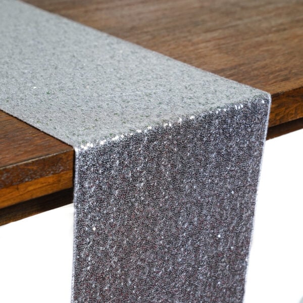 Silver Sequin Table Runner