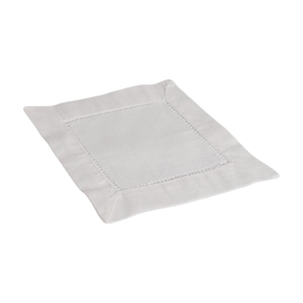 White Hemstitch - Cocktail Napkin