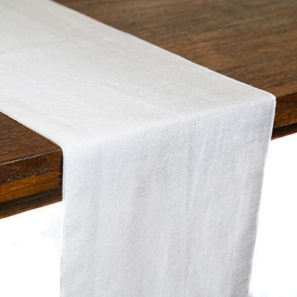 White Shantung Table Runner