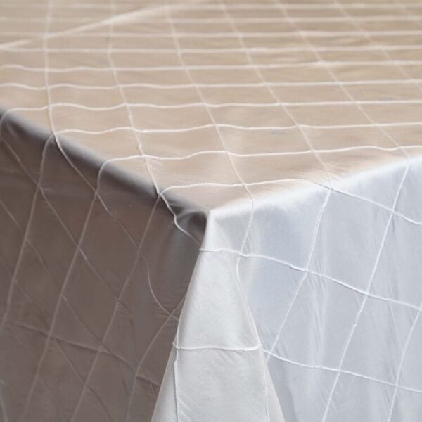 White Pintuck Tablecloth