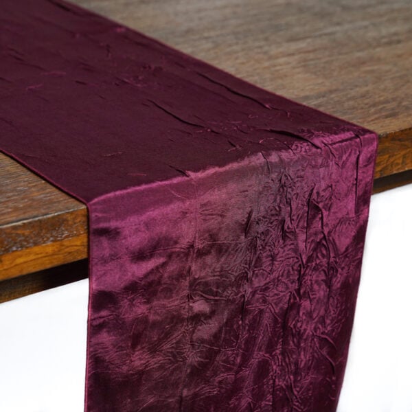 Wine Crushed Bengaline Table Runner