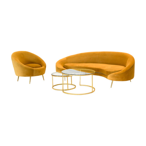 Gold Penelope Sofa (Color Covers Available) - Image 6