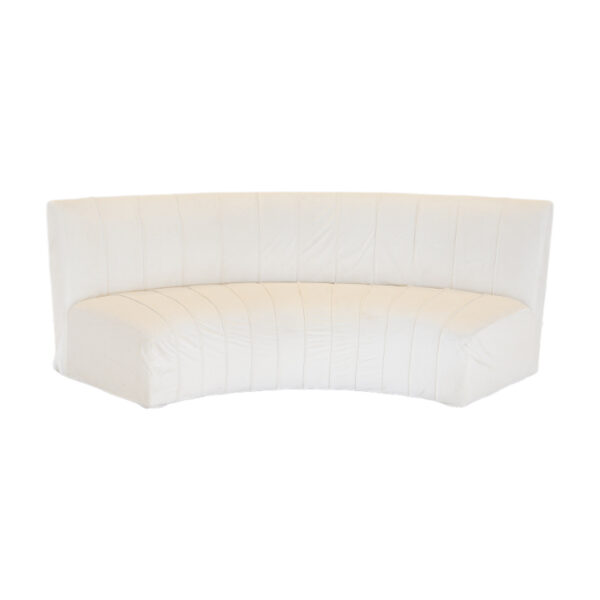 Cream Hampton Curved Banquette