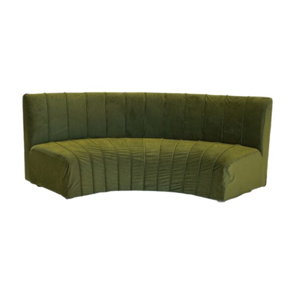 Gray Hampton Curved Banquette Sofa (Color Covers Available) - Image 6