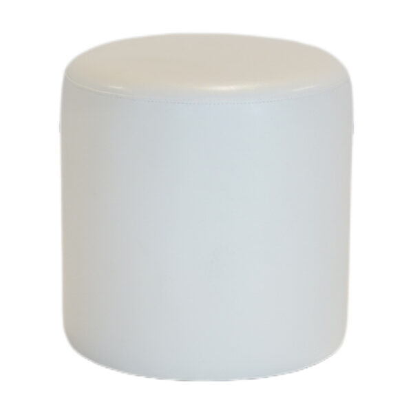 Selona Round Ottoman White