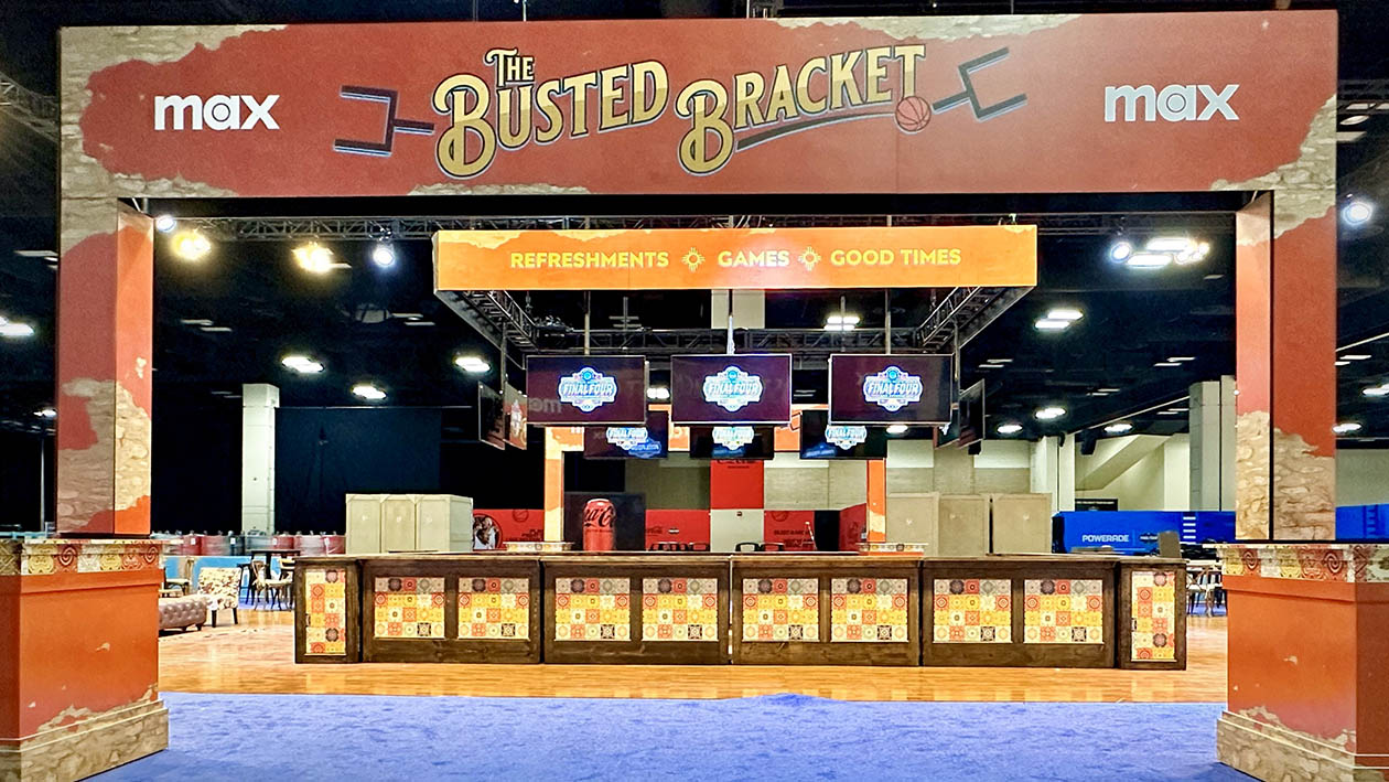 Indoor Event setup for NCAA Final Four Event