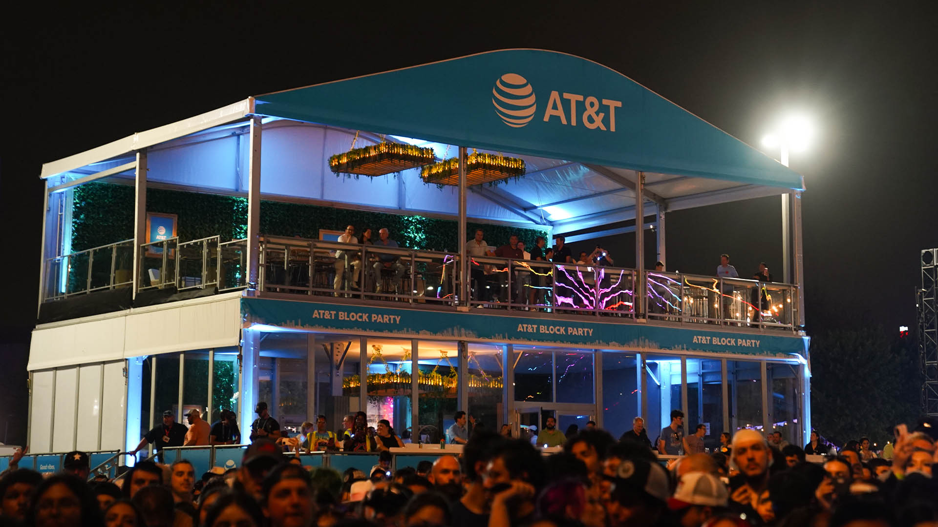 Double Decker Tent at Hemisphere park in San Antonio, TX for Final Four Event