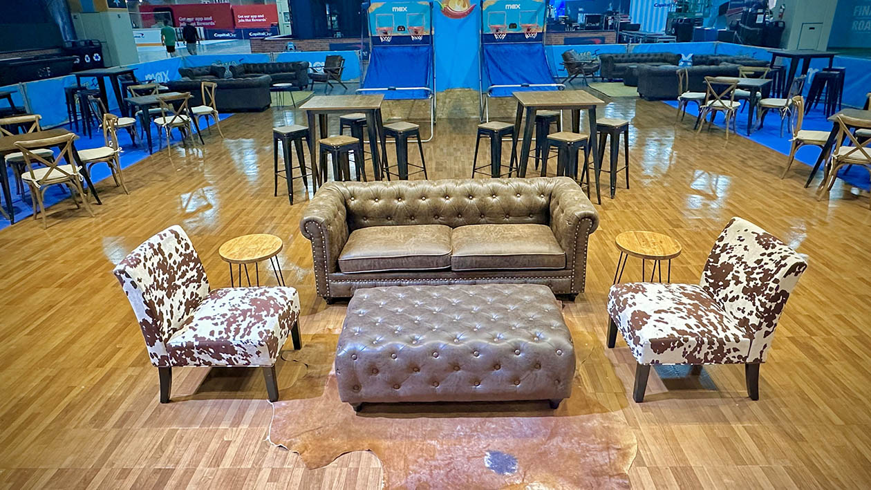 Indoor Event setup for NCAA Final Four Event