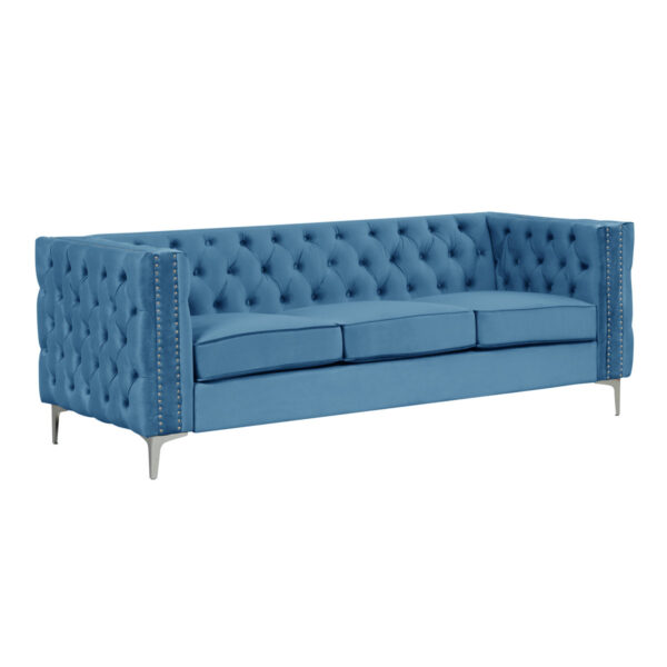 Cobalt Velvet Sofa