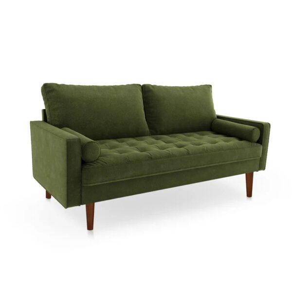 Olive Velvet Sofa