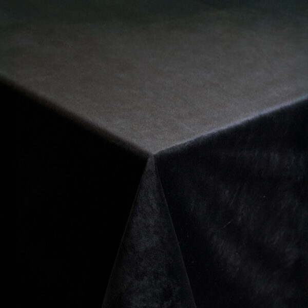 Black Fresco Velvet Tablecloth - 3804-Edit