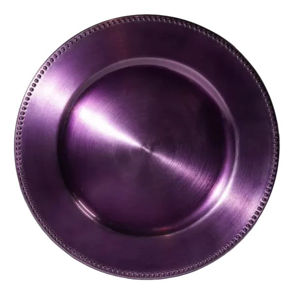 Eggplant Beaded Charger
