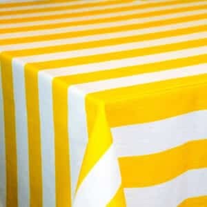 Yellow Stripe 3" Panama - Tablecloth